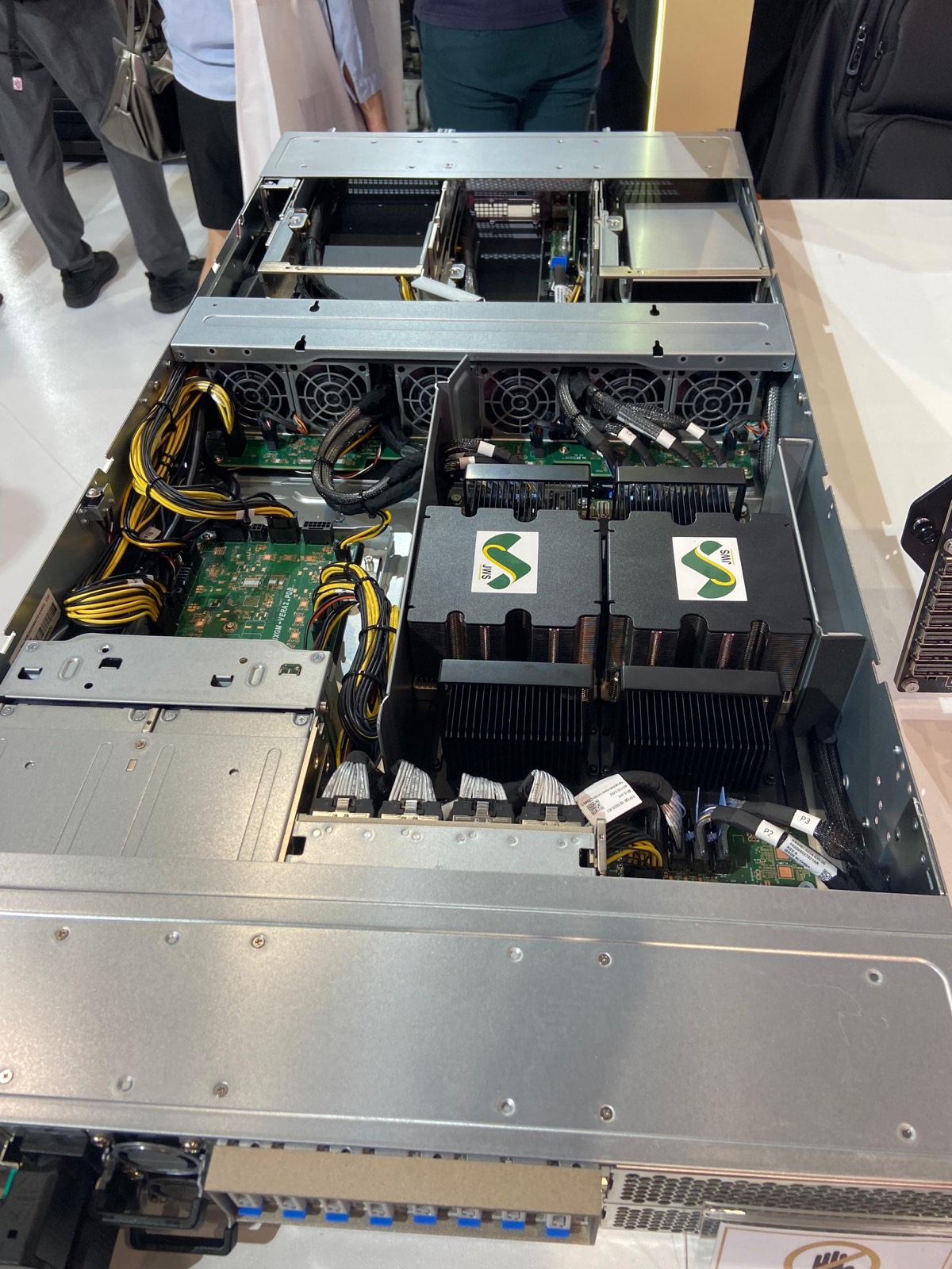 Open server chassis internals